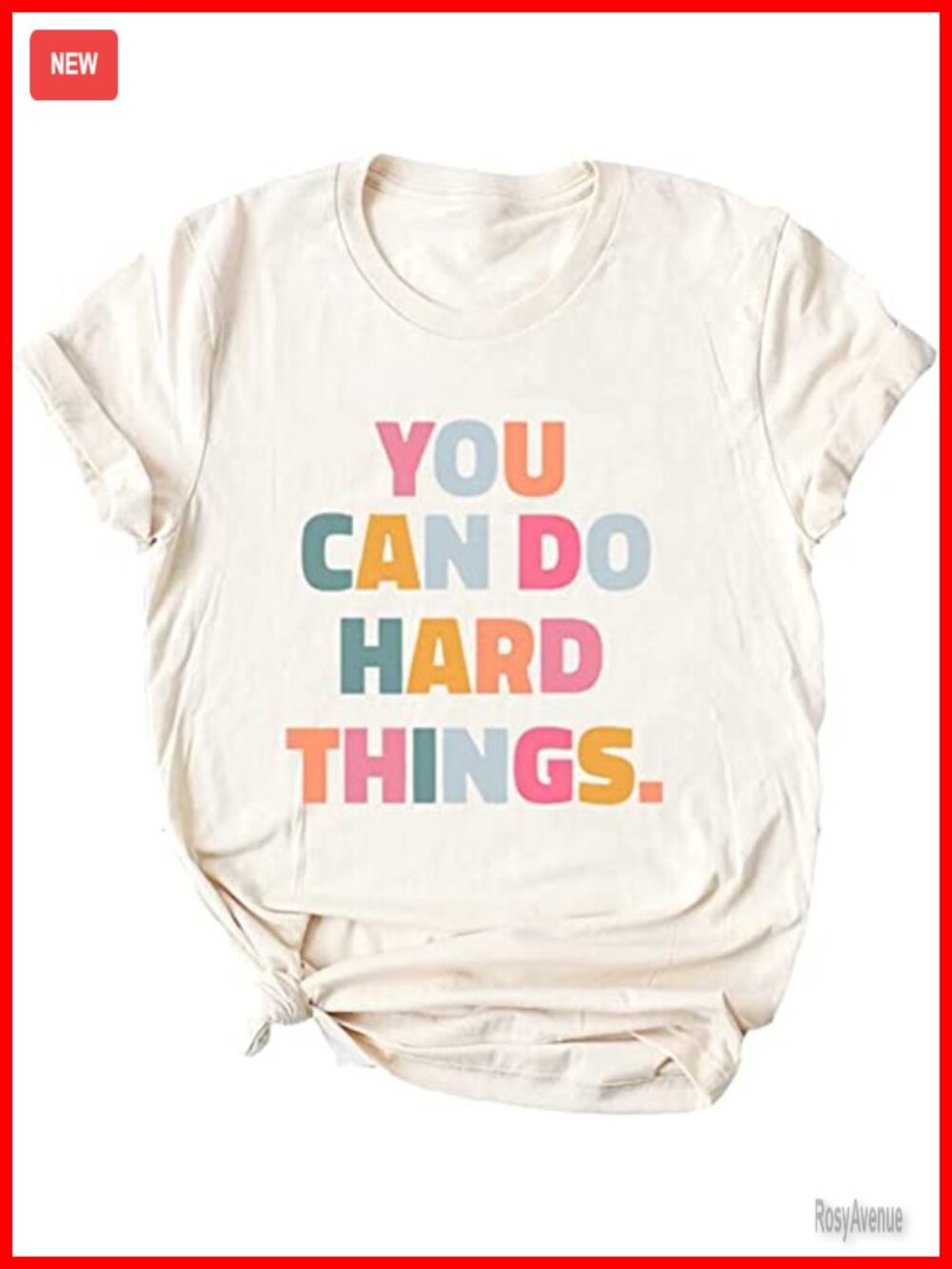You Can Do Hard Things Graphic Tee Teacher Motivational Short Sleeve Crew Neck